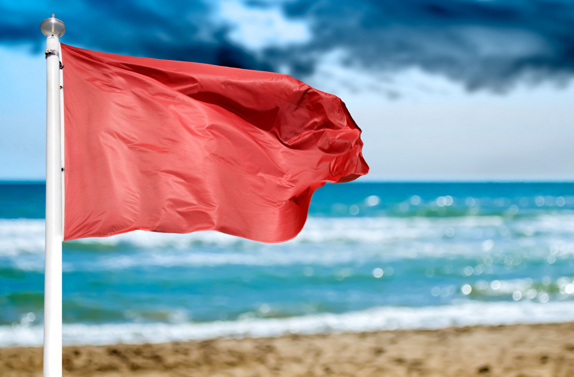Red Rip Tide Flag