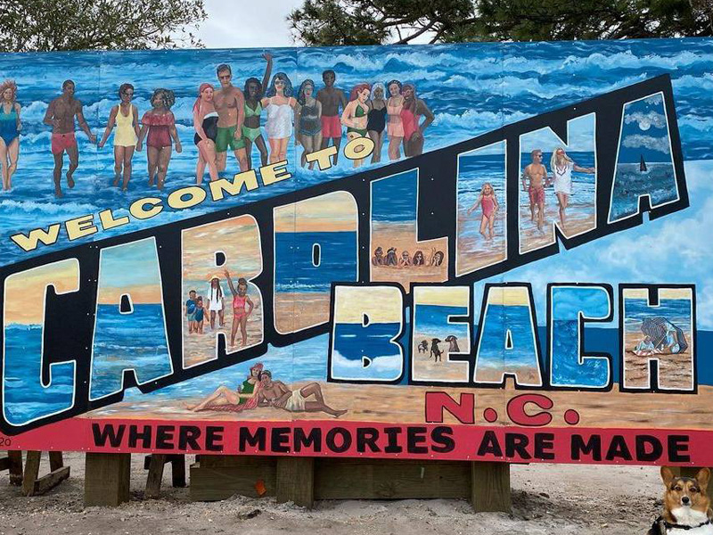 Welcome to Carolina Beach mural
